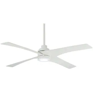 Minka Aire Swept Flat White 4 Blade 56 Inch LED Ceiling Fan - Bed Bath & Beyond - 20176272 | Bed Bath & Beyond