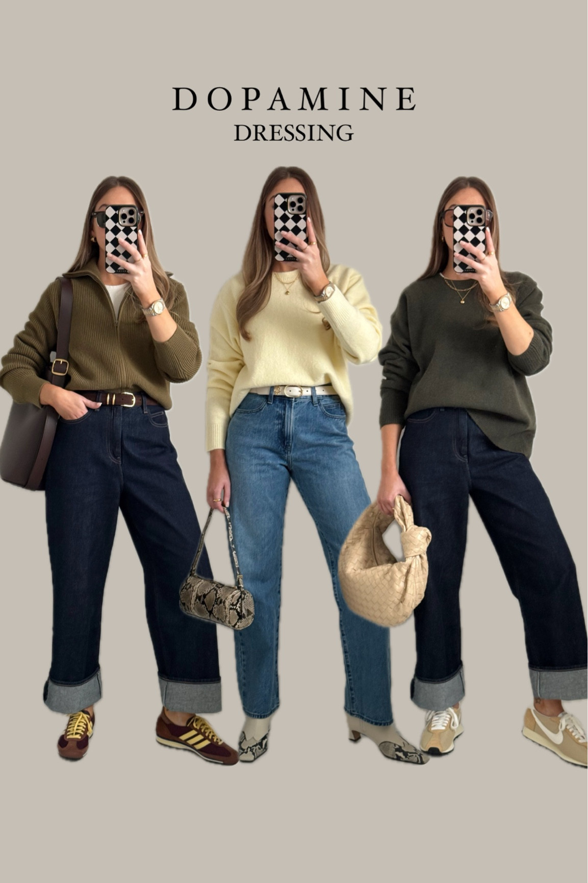 ad Dopamine dressing for a grey January ☁️ 
These @uniqloeurope knits are perfect for injecting a little colour and joy into your wardrobe! 
#lifewear 

Size details:
Green Zip Cardigan: Small
Dark wash Jeans: 24 Short
Yellow knit: Small
Mid wash Jeans: 24 short
Green knit: Medium



#LTKmodest #LTKwinter #LTKstyletip