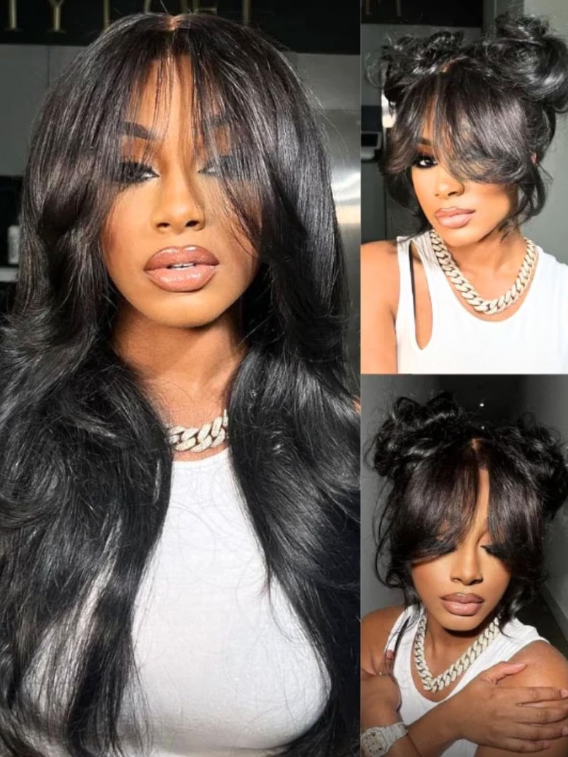 Sunber 13x4 Pre-Everything Wig With Loose Wave Face-Framing Layers And Side-Swept Bangs With Draw... | Amazon (US)