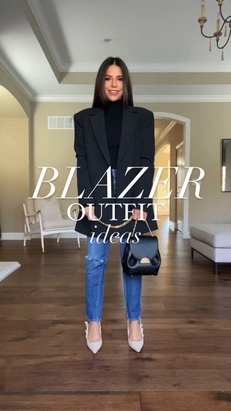 Blazer outfit ideas. This is my favorite black blazer, an investment piece! Use code FALL15 for 15% off Revolve purchase.

#LTKsalealert #LTKSeasonal #LTKstyletip