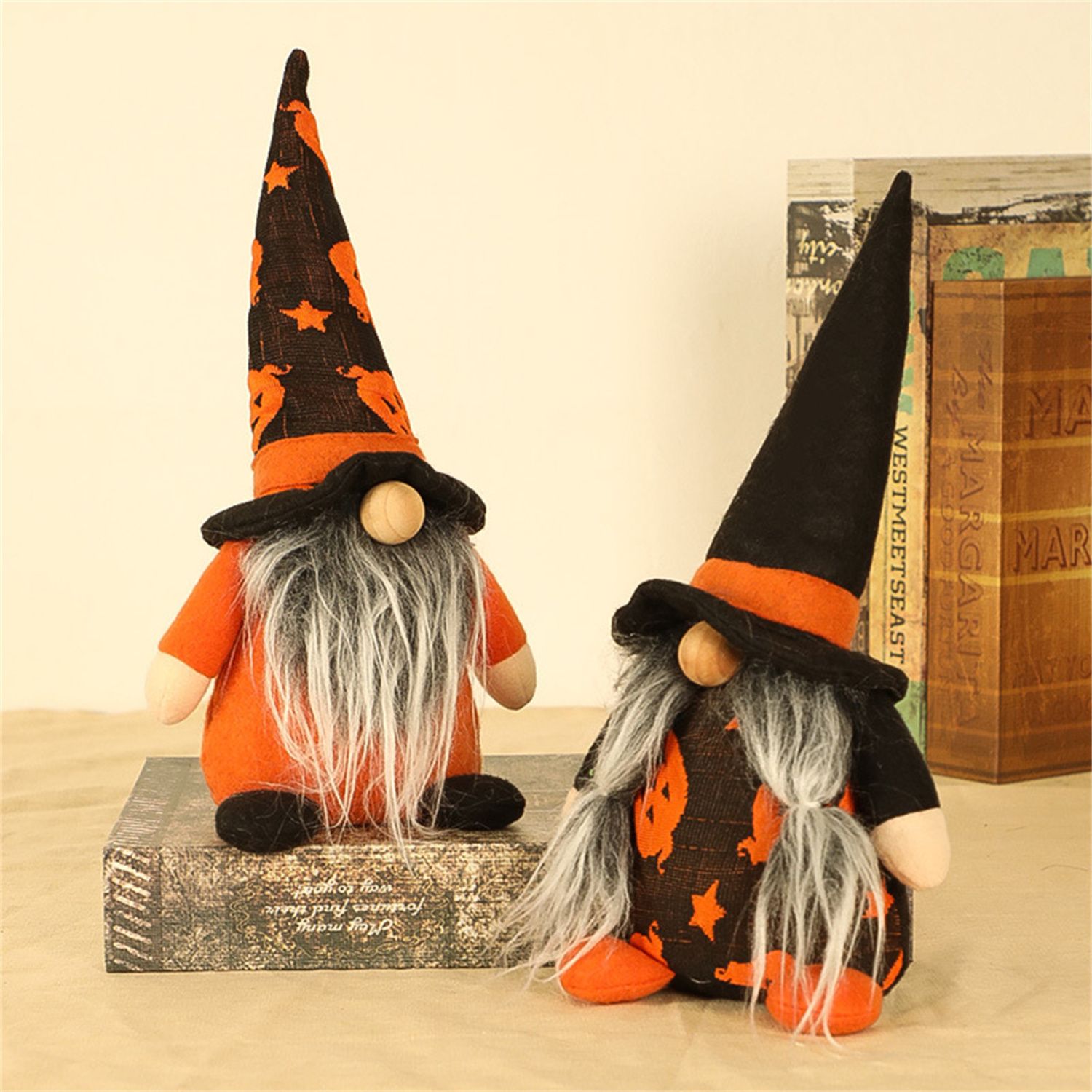Halloween Gnomes- Happiwiz 2 Pcs Halloween Gnomes Plush Decorations Mr & Mrs Handmade Swedish Tom... | Walmart (US)
