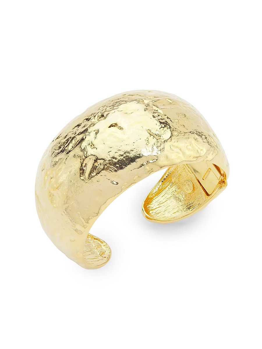 Women's 22K-Gold-Plated Domed Cuff - Gold | Saks Fifth Avenue