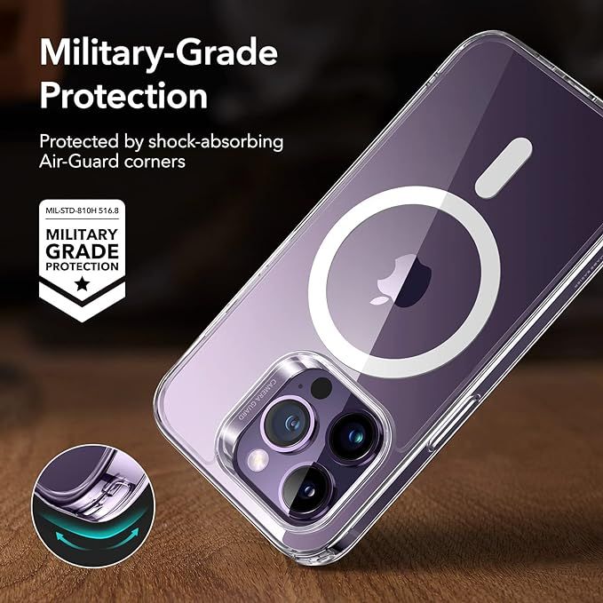 ESR for iPhone 14 Pro Max Case, Compatible with MagSafe, Shockproof Military-Grade Protection, Ye... | Amazon (US)