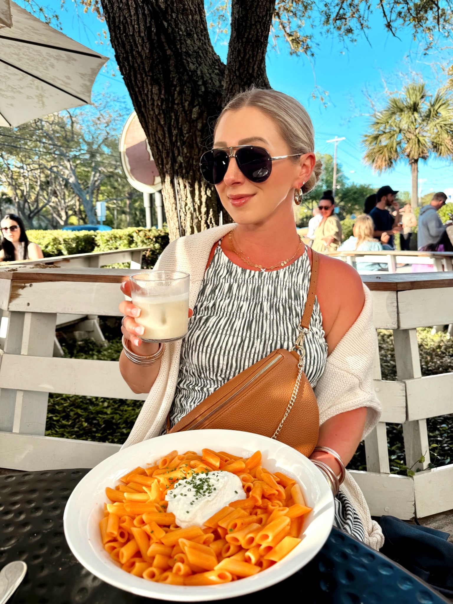 If you’re going to Sullivans Island 🌴 this Summer, add Obstinate Daughter to your must try for dinner! 🫶🏻🍝🍹 This is their Radiatore pasta and it is HEAVENLY —BONUS it can be made gluten free! 👏🏻 Drink is called “All Hands on Deck” and is pure PERFECTION! 🩷 Swipe right to see almost this exact photo from last year 😜 (thinking I’ll need to make this a yearly tradition)👌🏻—Linking everything I wore via the 🔗 in my bio! 💁🏼‍♀️

Beach vacation, dinner OOTD, summer outfits, summer fashion 

#LTKdayinmylife #LTKootd #LTKSeasonal