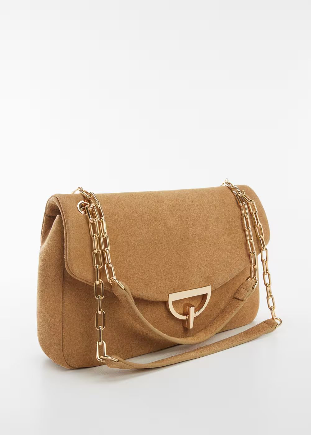 Chain suede bag -  Women | Mango USA | MANGO (US)