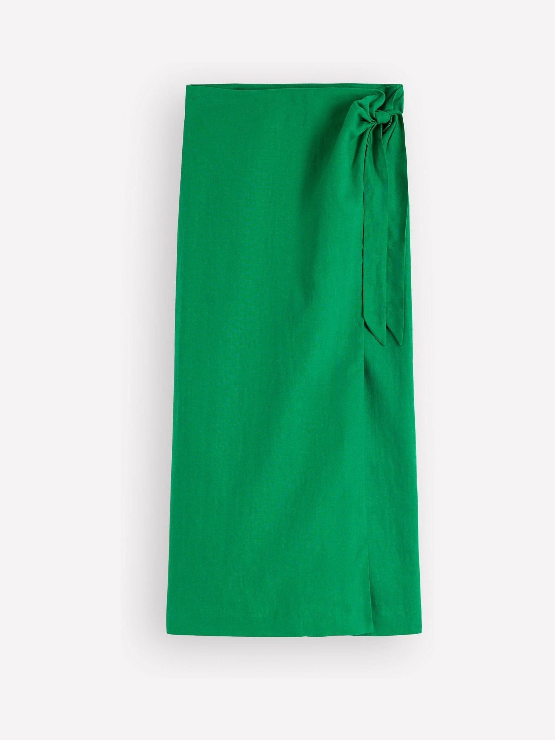 Boden Boden Green Dimitra Linen Column Skirt | Next EU