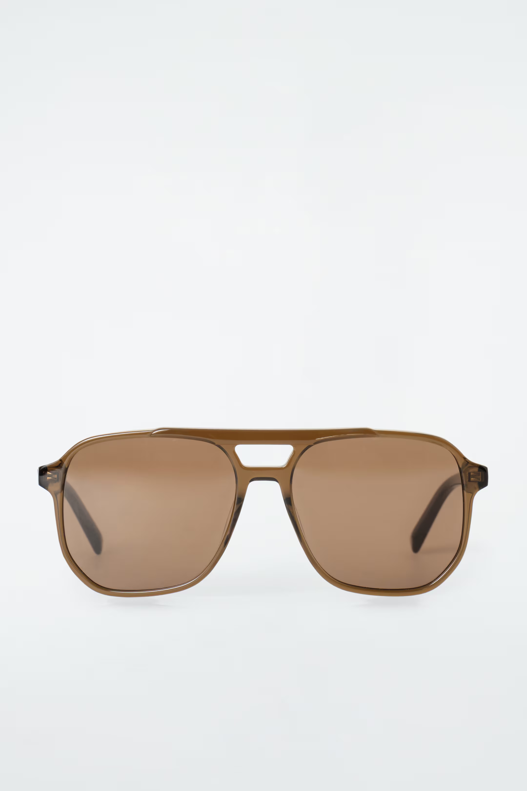 OVERSIZED SQUARE-FRAME AVIATOR SUNGLASSES - BROWN | COS UK