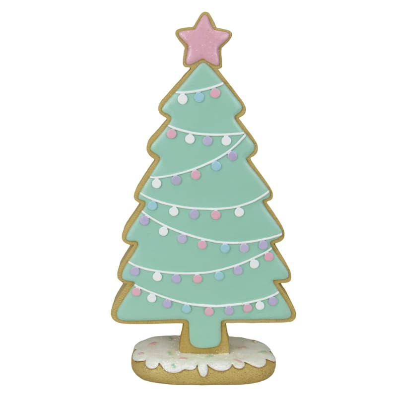 Mrs. Claus' Bakery Green Resin Cookie Tree Decor, 12" | At Home