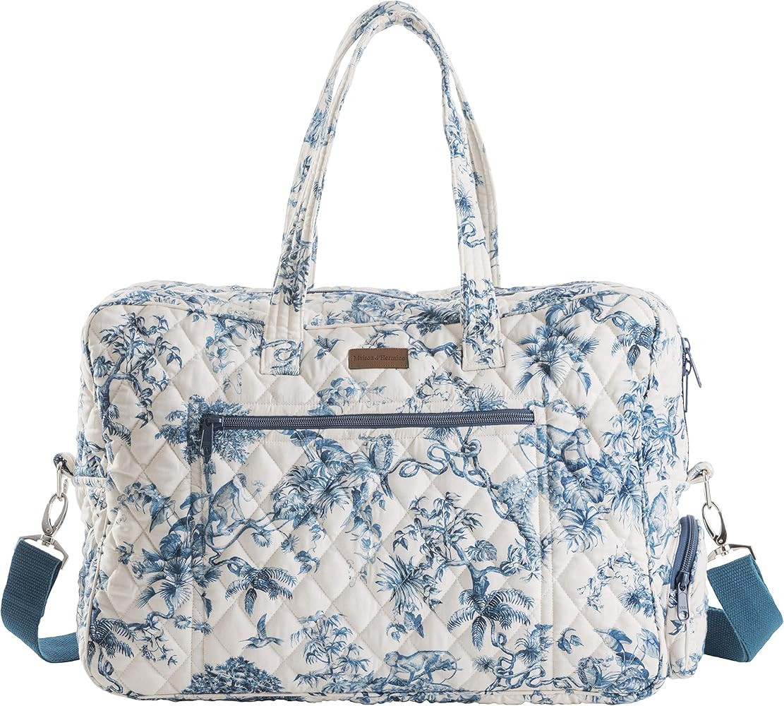 Maison d' Hermine Weekend Bag Cotton Quilted Duffel Overnight Luggage Weekender Gym Bag for Gifts... | Amazon (US)