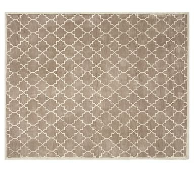 Jali Geo Tufted Rug, 8x10', Taupe | Pottery Barn (US)