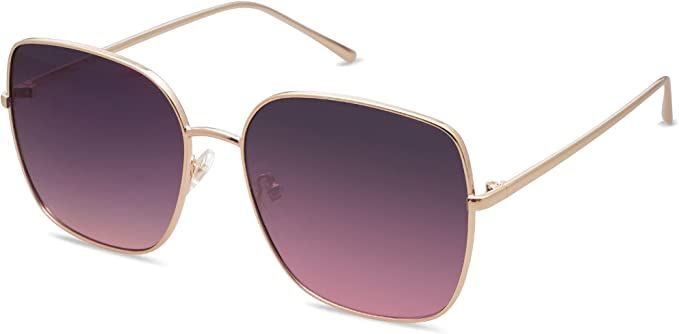 SOJOS Trendy Oversized Square Sunglasses for Women Men Flat Mirrored Lens Shield Sun Glasses Eter... | Amazon (US)