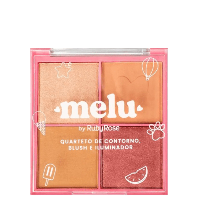 Paleta multifuncional. Vem com contorno, blush e iluminador, para realçar a sua beleza em qualqu... | Beleza Na Web (BR)