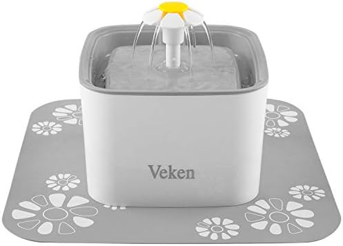 Veken Pet Fountain, 84oz/2.5L Automatic Cat Water Fountain Dog Water Dispenser with 3 Replacement... | Amazon (US)