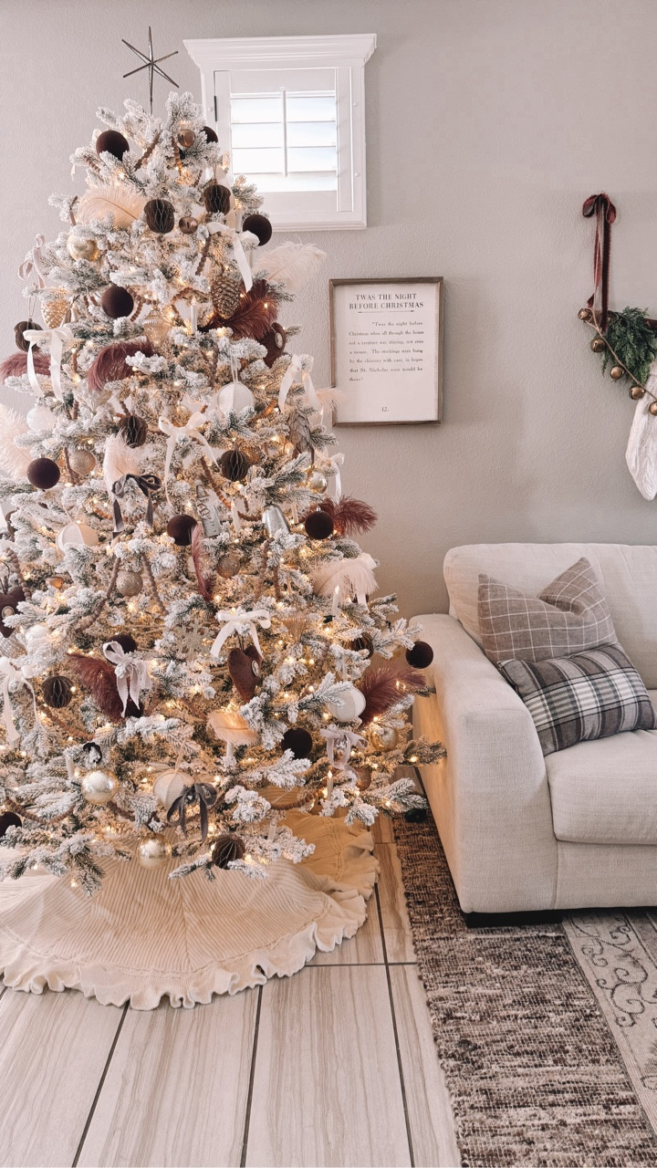 Our @kingofchristmas tree is up and the girls and I have sat here the last few nights enjoying that Christmas tree glow (shared in stories)

I chose the 7.5ft Rushmore flock tree with 750 warm white lights and it’s just so beautiful! 
Flocked trees have always been my favorite.

The tree comes with a stand and is so easy to put together. It also comes with a remote and 8 different light settings 

Linked in stories and bio

#kingofchristmas #gifted #ad #christmastree #christmastime #christmasmagic #christmasseason #christmasdecor #christmasornaments