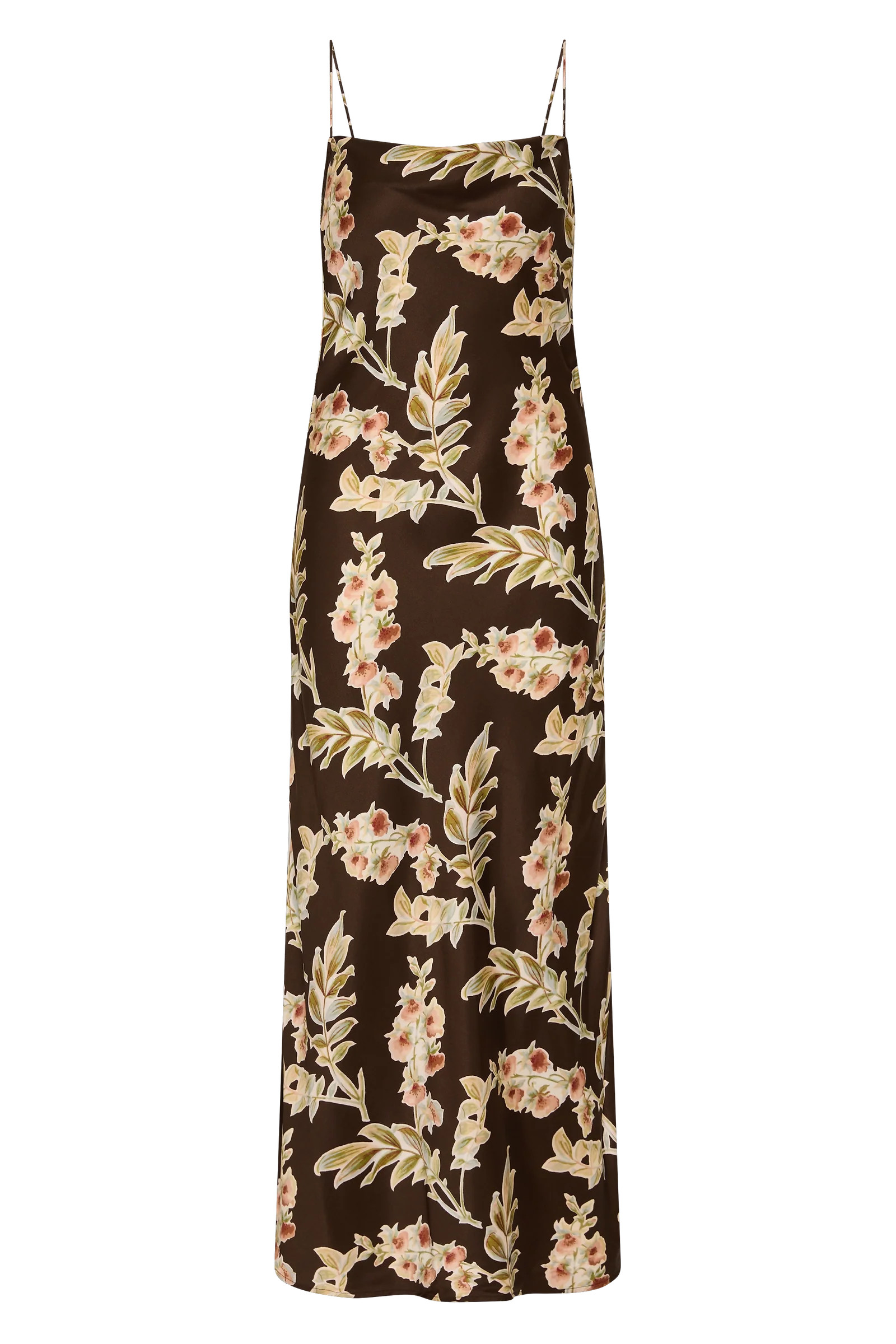 Yolaine Midi Dress Jardin Floral Chocolate - Final Sale | Faithfull (AU)