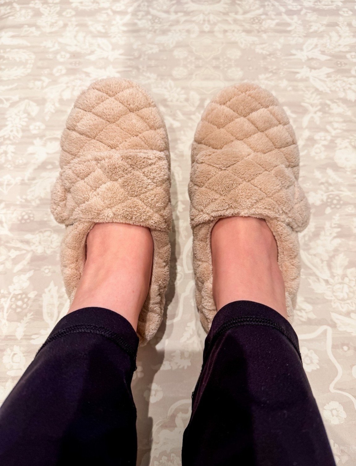 My new house shoes because my feet have been suffering from standing most of the day on the hard floor and chasing around the boys constantly so I got these from Amazon and LOVE them 👏🏼 so soft and comfy with a hard sole on the bottom! 

#LTKmomlife #LTKFindsUnder50 #LTKFindsUnder100