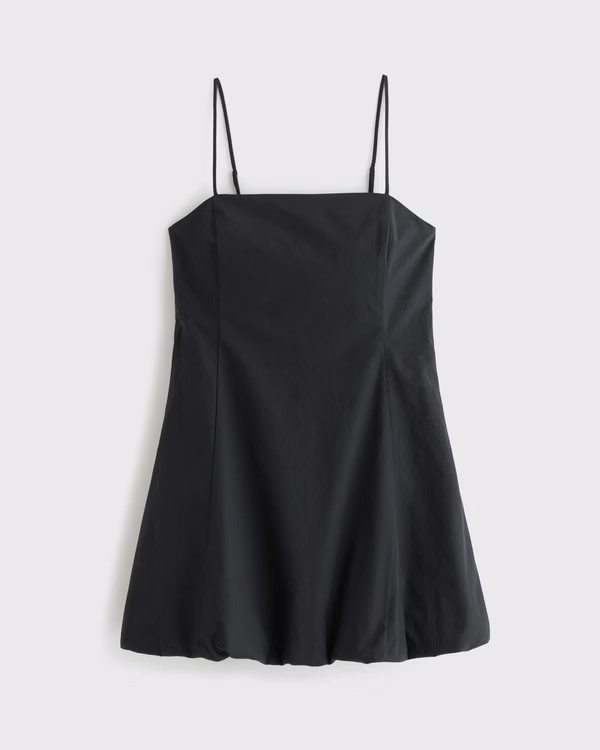 Squareneck Bubble Hem Mini Dress | Abercrombie & Fitch (US)