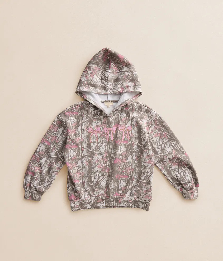 Girls - Camo & Bow Hooded Sweatshirt | Buckle