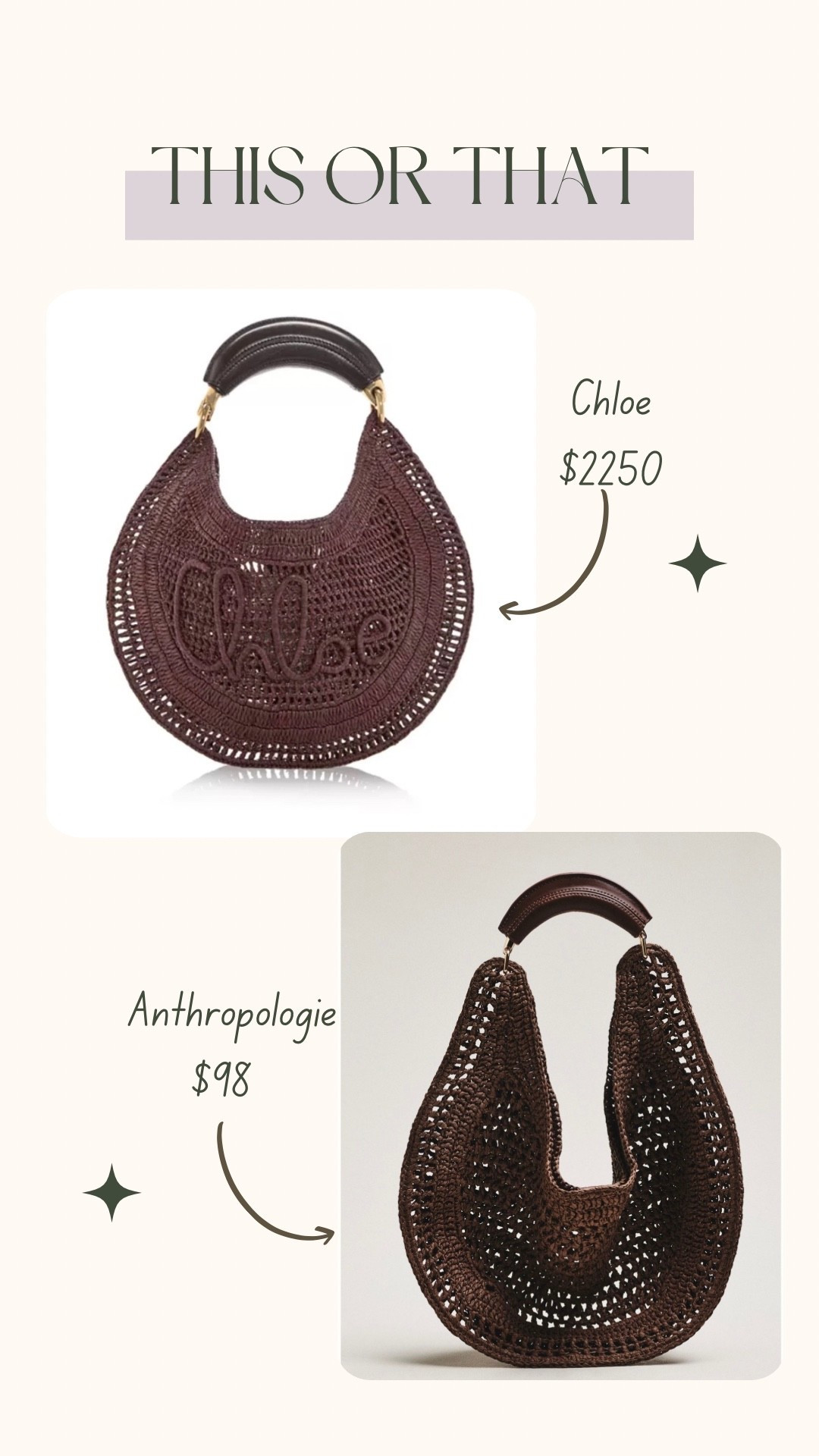 Designer Look alike.. Use code “ANTHRO20” for extra 20% off..

#LTKSeasonal #LTKMothersDay #LTKSaleAlert