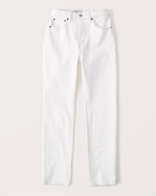 Curve Love 90s Ultra High Rise Straight Jeans | Abercrombie & Fitch (US)