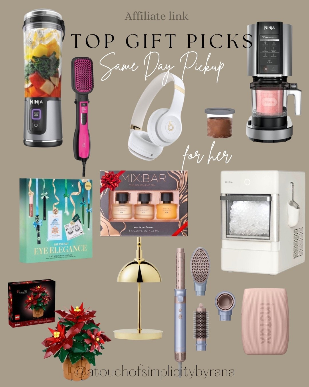 Still looking for last minute gift ideas? Rounded up top gift picks for her with same day pickup! 

Nugget ice maker, portable blender, ninja, beats, headset, icee cream maker, instead printer, con air har dryer, eye kit, LEGO , candle warmer, perfume set 

#LTKHoliday #LTKselfcare #LTKGiftGuide