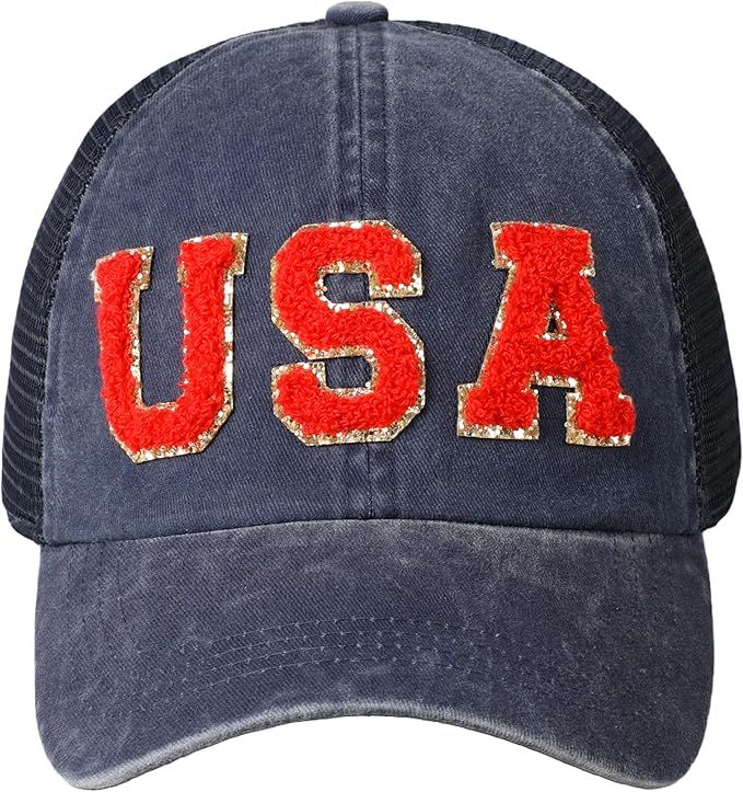 MIRMARU Women’s Baseball Caps Distressed Vintage Patch Washed Cotton Low Profile Embroidered Me... | Amazon (US)