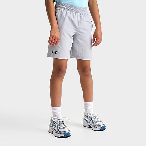 Under Armour Kids' Woven Shorts in Grey/Light Grey Size Small 100% Polyester | Finish Line (US)