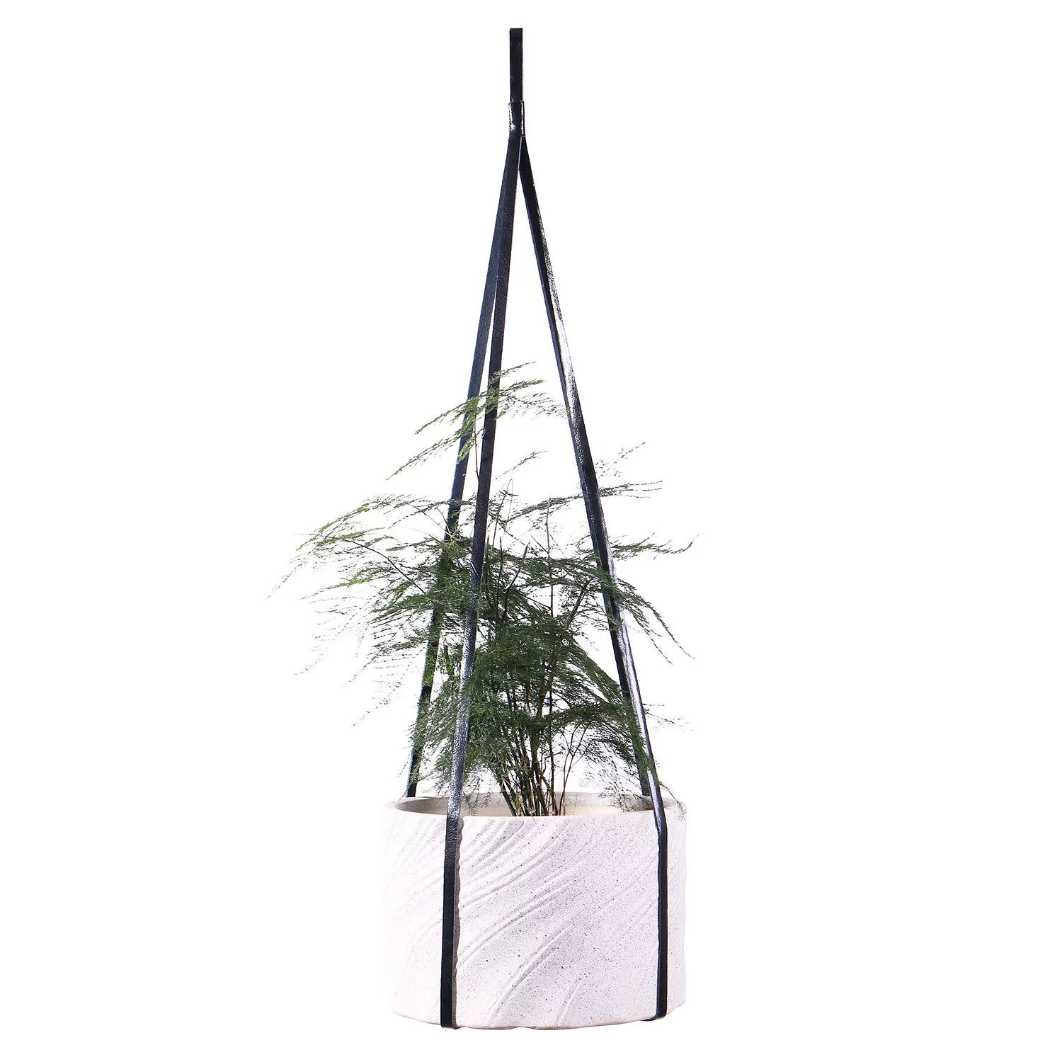 Genuine Leather Plant Hanger -Modern Hanging Planter Shelf for Indoor Plants and Succulents | Walmart (US)
