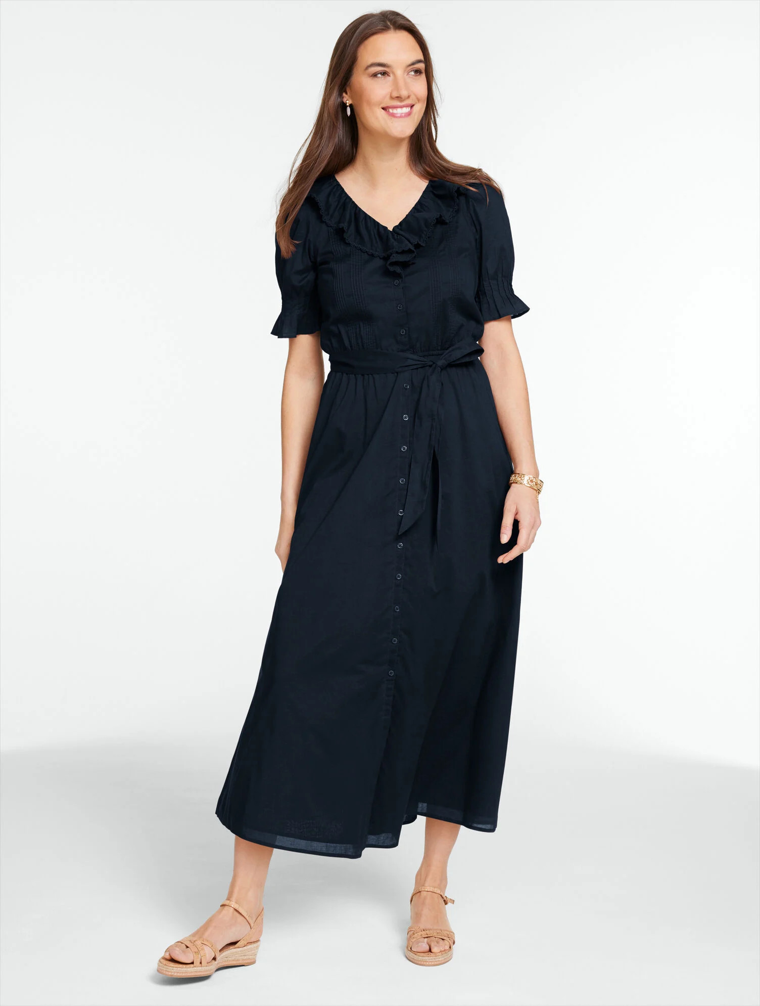 Voile Fit & Flare Shirtdress | Talbots