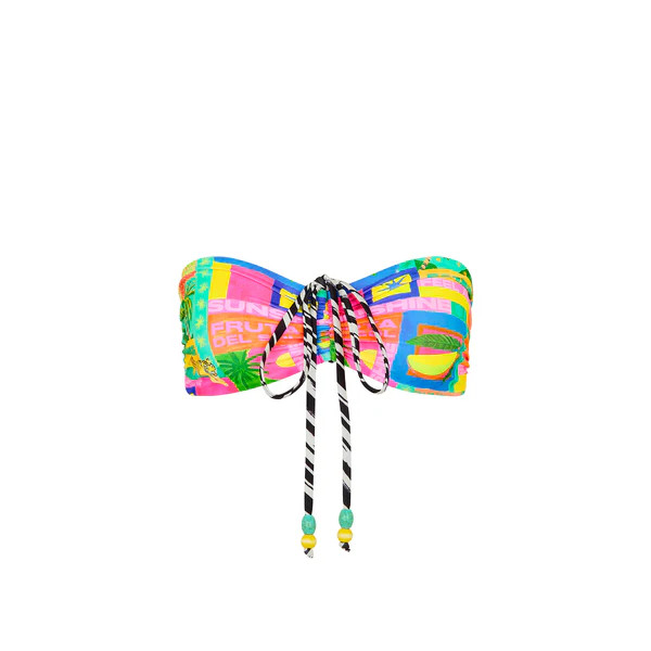 Ruched Tie Bandeau Bikini Top - Sun Honey | Kulani Kinis US