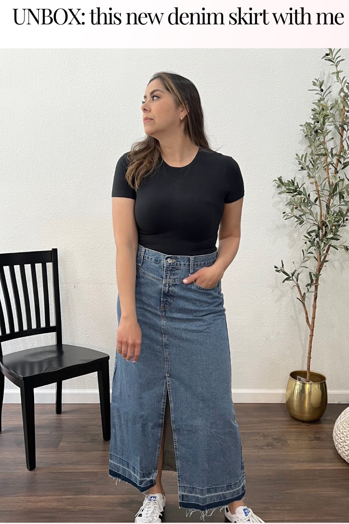 denim maxi skirt, denim long skirt, I am a size 10 and XL in this skirt + 5’8 tall for reference

#LTKcurves #LTKstyletip #LTKFind