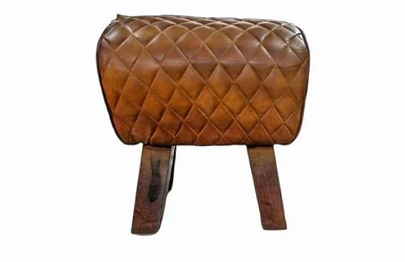 Leather Footstool Luxury 100% Leather Stool Pommel Horse | Etsy | Etsy (US)