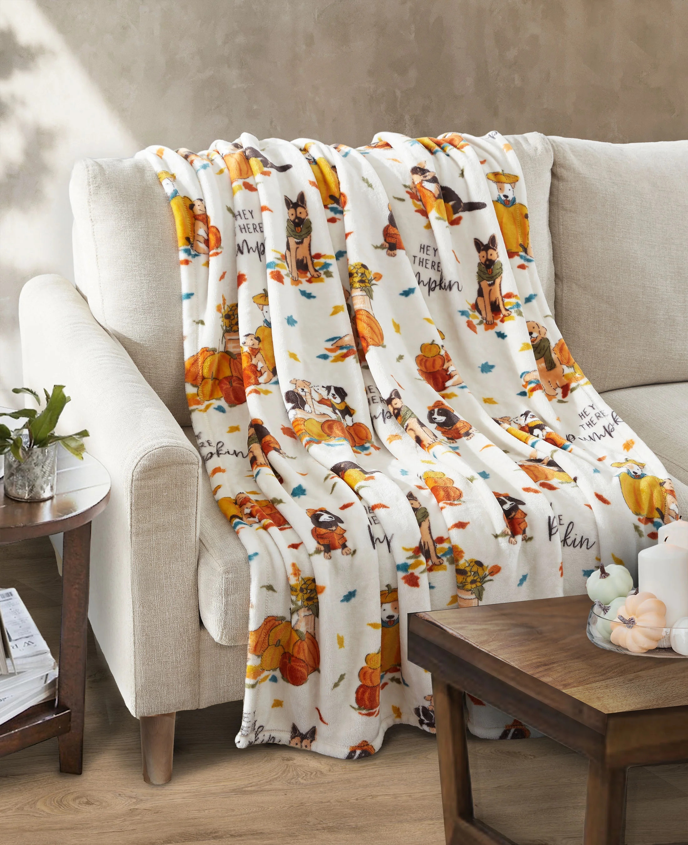 Way To Celebrate, Pumpkin Dogs Throw Blanket, 50"x60" | Walmart (US)