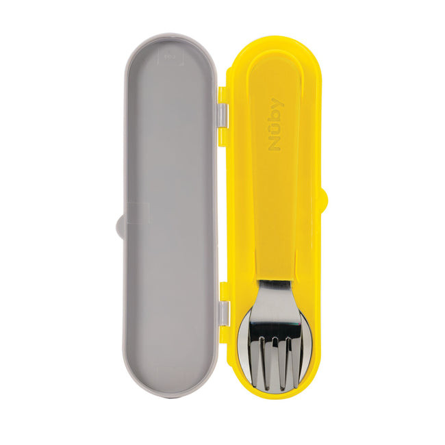 Stainless Steel Toddler Utensil Set | Construction Zone | Nuby (US)