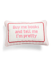 9x15 Buy Me Books Needlepoint Pillow | Throw Pillows | Marshalls | Marshalls