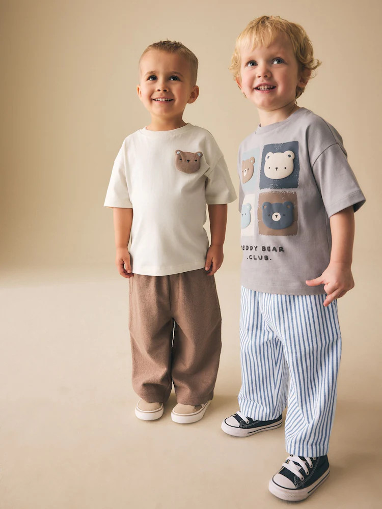 Blue Bear Short Sleeve T-Shirt and Lightweight Joggers 2 Pack Set (3mths-7yrs) | Next US