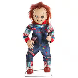 3.5 ft. Animated LED Scarred Chucky Doll H38 | The Home Depot