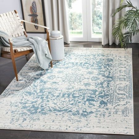 SAFAVIEH Madison Katina Traditional Area Rug Teal/Ivory 9 x 12 | Walmart (US)