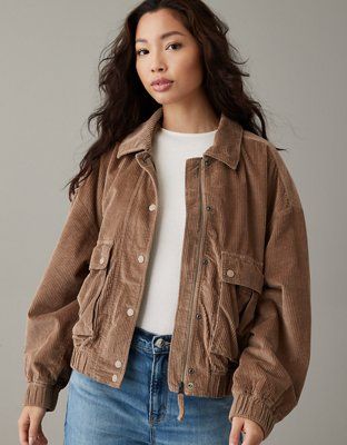 AE Corduroy Bomber Jacket | American Eagle Outfitters (US & CA)