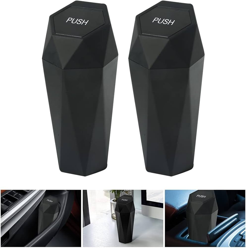 Car Trash Can with Lid,Car Cup Holder Trash Can,Leakproof New Car Dustbin Diamond Design,Garbage ... | Amazon (US)