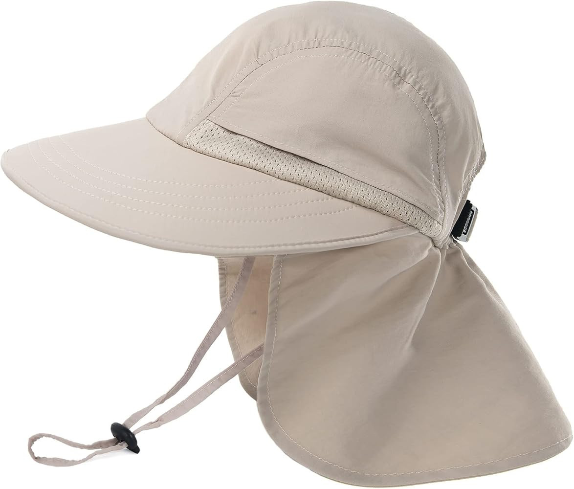Camptrace Toddler Kids Sun Hats with Neck Flap UPF 50+ UV Protection Wide Rigid Brim Boys Girls B... | Amazon (US)
