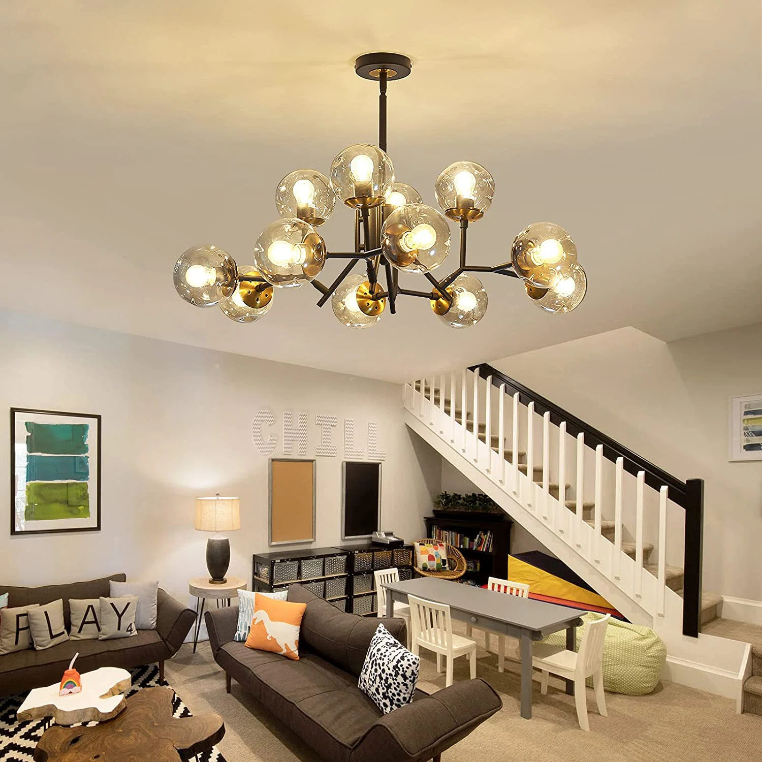 Kyber 12 - Light Dimmable Sputnik Sphere Chandelier | Wayfair North America