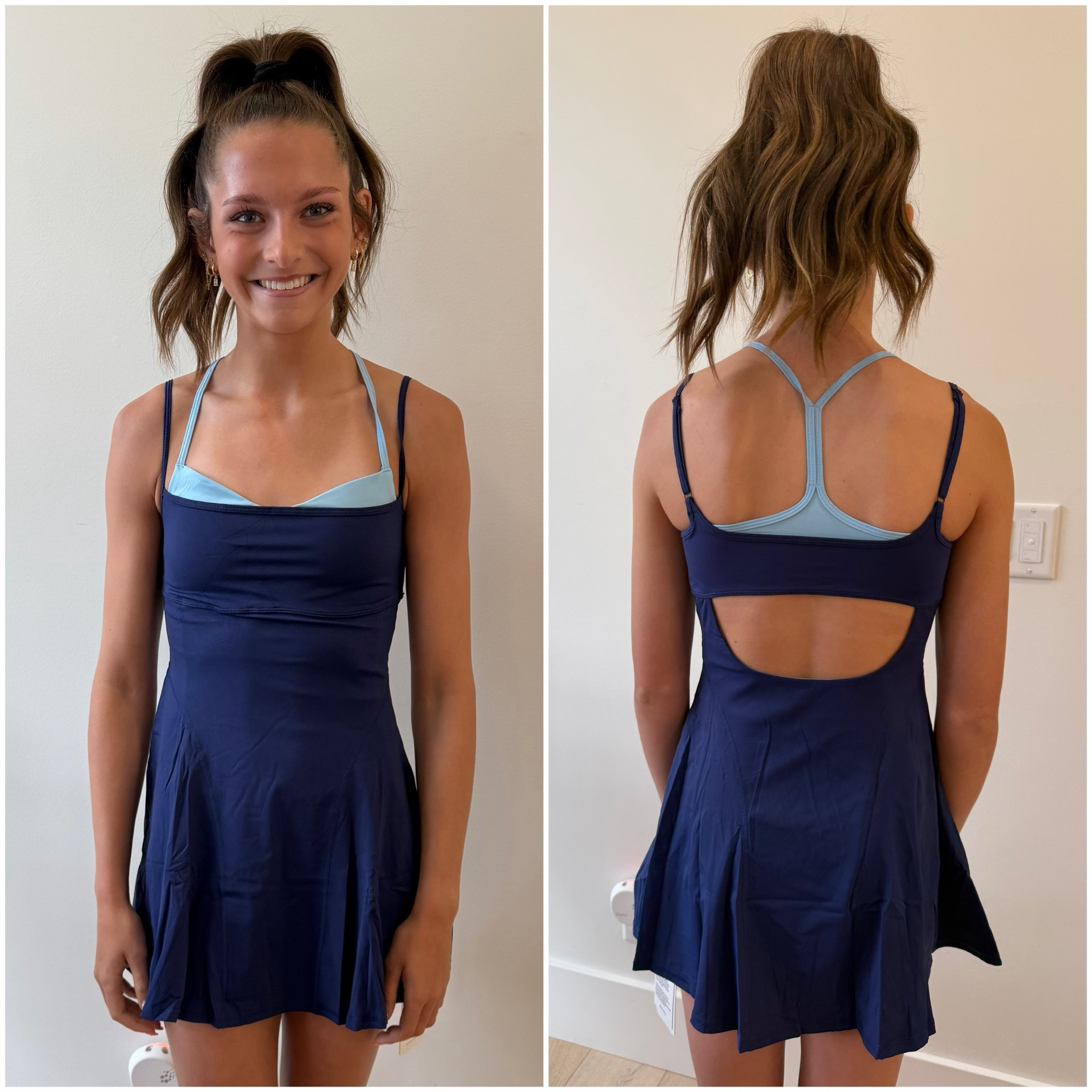 Amazon athletic dress- built in bra with removable padding. So may colors - Bryn is wearing an XS 
Disney outfit | athletic dress 

#LTKgrwm #LTKdayinmylife #LTKootd