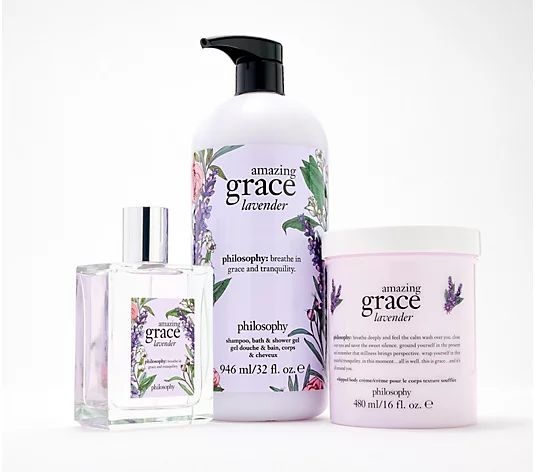 philosophy supersize 3-pc amazing grace twist fragrance layering set - QVC.com | QVC