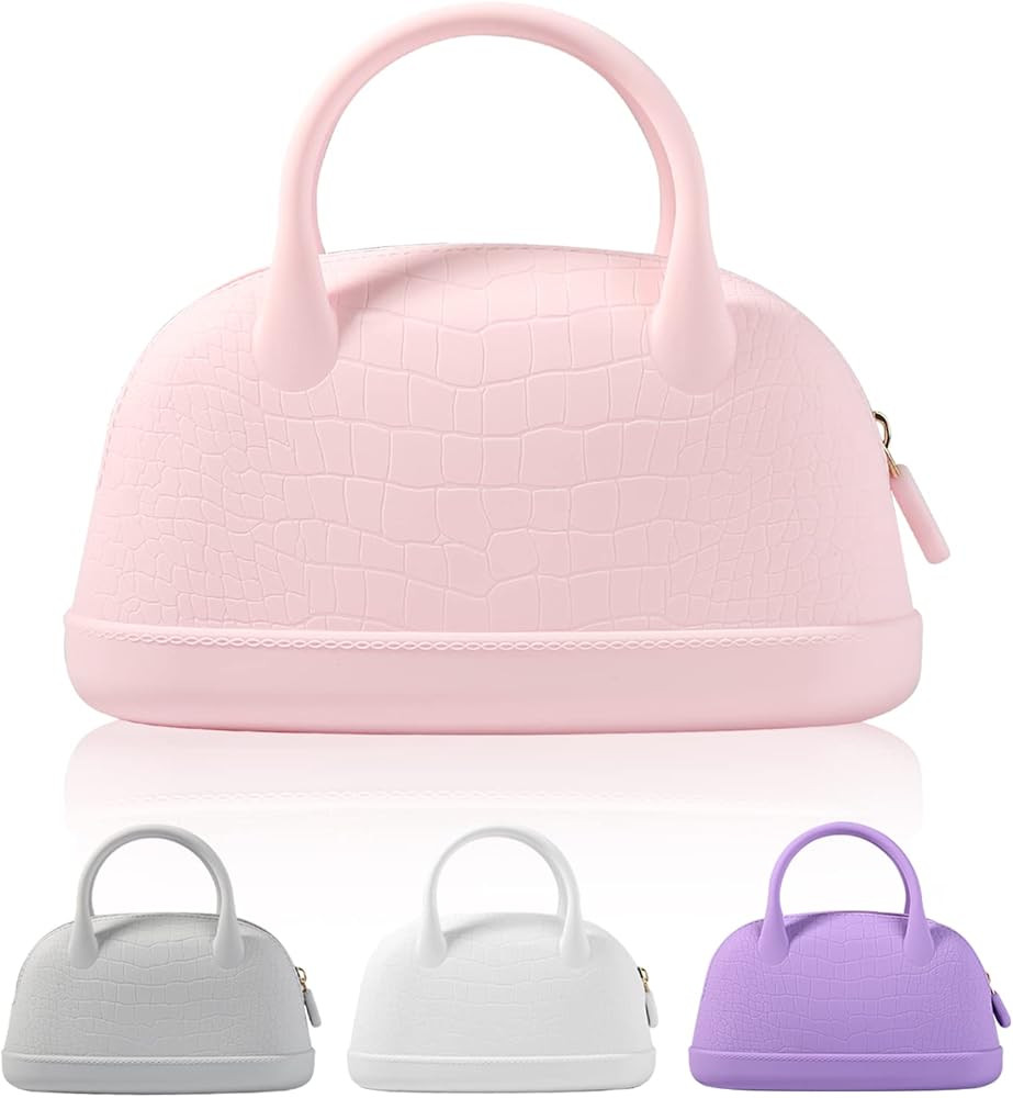Jionkon Silicone Makeup Pouch Case for Women : Cosmetic Bags for Travel Fashionable Shell Handbag... | Amazon (US)