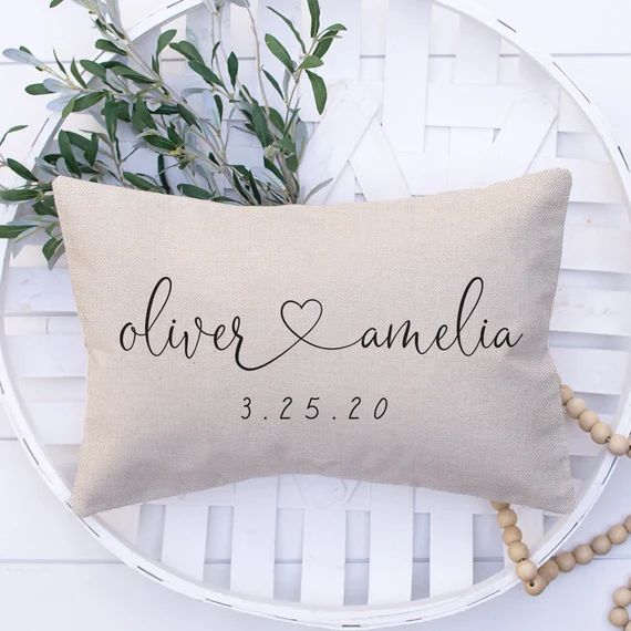 Personalized Wedding Gifts Pillow Cover - Gift For Couples - Throw Pillow Cover Couples Name Gift... | Etsy (US)