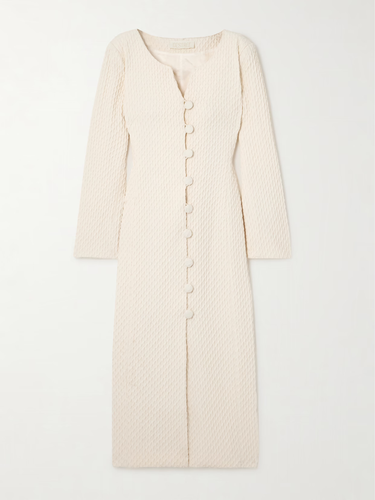 DESTREE - Carmen Flutter Woven Coat - Ecru | NET-A-PORTER (US)