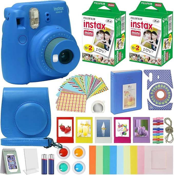 Amazon.com : Fujifilm Instax Mini 9 Instant Kids Camera Flamingo Pink with Custom Case + Fuji Ins... | Amazon (US)