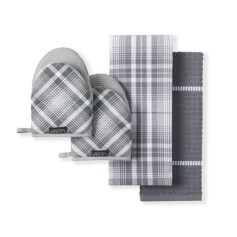 Roman Plaid Kitchen Towel Mini Mitt Set | Wayfair North America