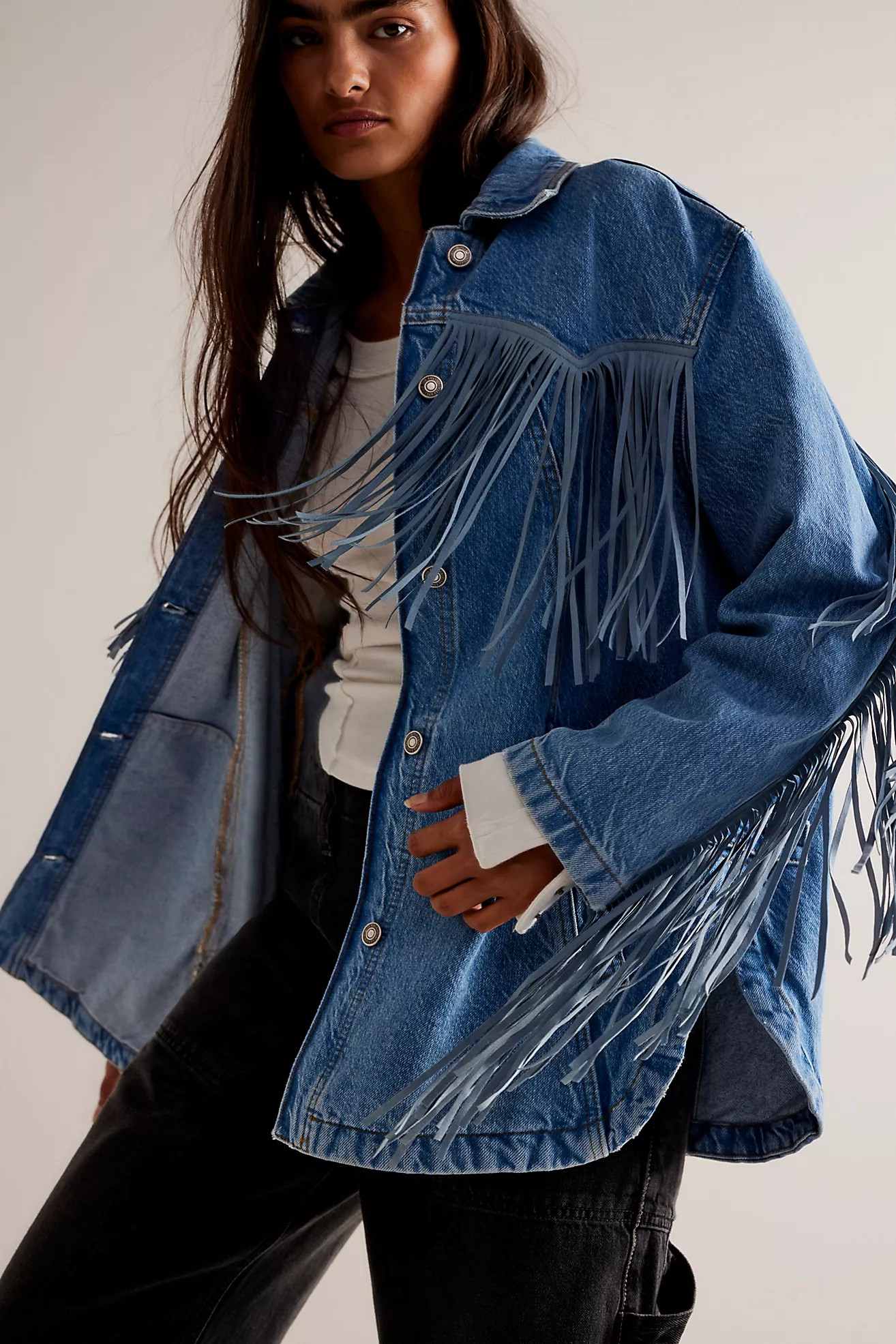 Fringe Out Denim Jacket | Free People (Global - UK&FR Excluded)
